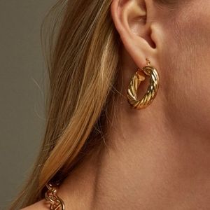 Gold Twisted Rope Hoops